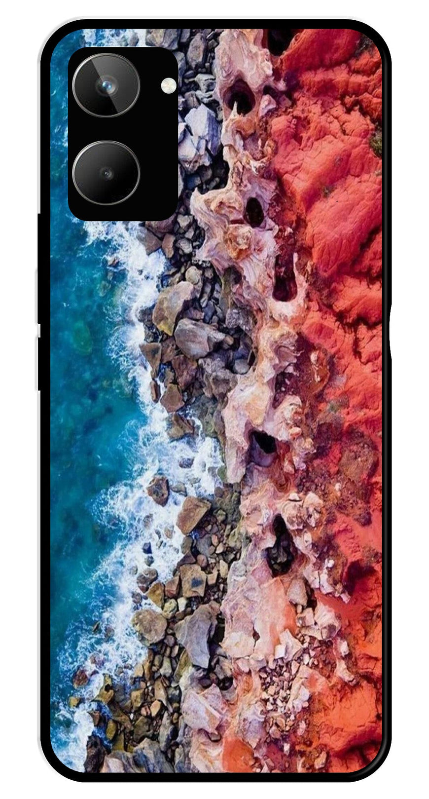 Sea Shore Metal Mobile Case for Realme 10   (Design No -18)