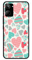 Hearts Pattern Metal Mobile Case for Realme 10   (Design No -22)
