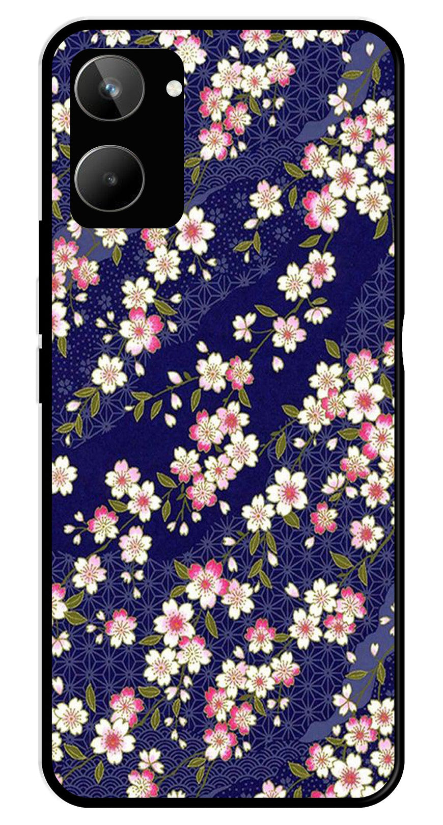 Flower Design Metal Mobile Case for Realme 10   (Design No -25)