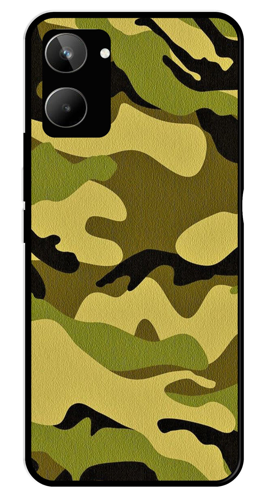 Army Pattern Metal Mobile Case for Realme 10   (Design No -35)