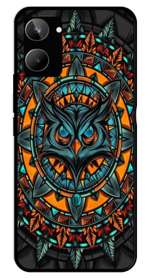Owl Pattern Metal Mobile Case for Realme 10