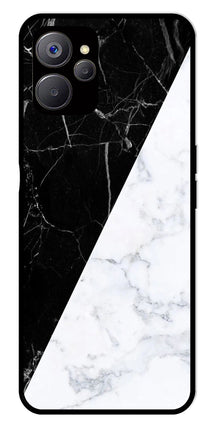 Black White Marble Design Metal Mobile Case for Realme 9i 5G