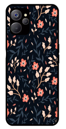 Floral Pattern Metal Mobile Case for Realme 9i 5G