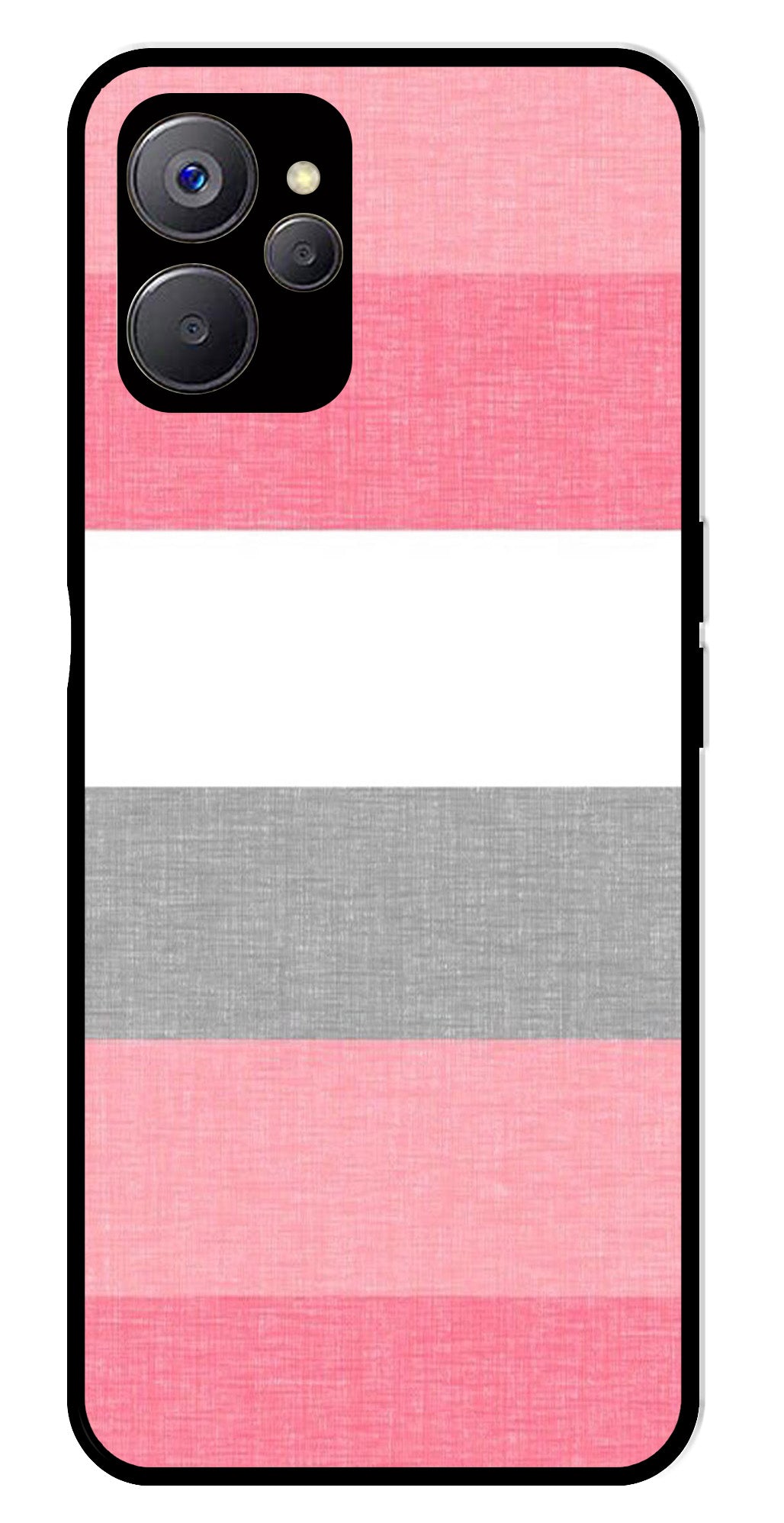 Pink Pattern Metal Mobile Case for Realme 9i 5G   (Design No -23)