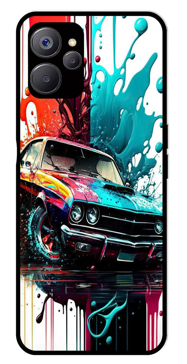 Vintage Car Metal Mobile Case for Realme 9i 5G   (Design No -29)