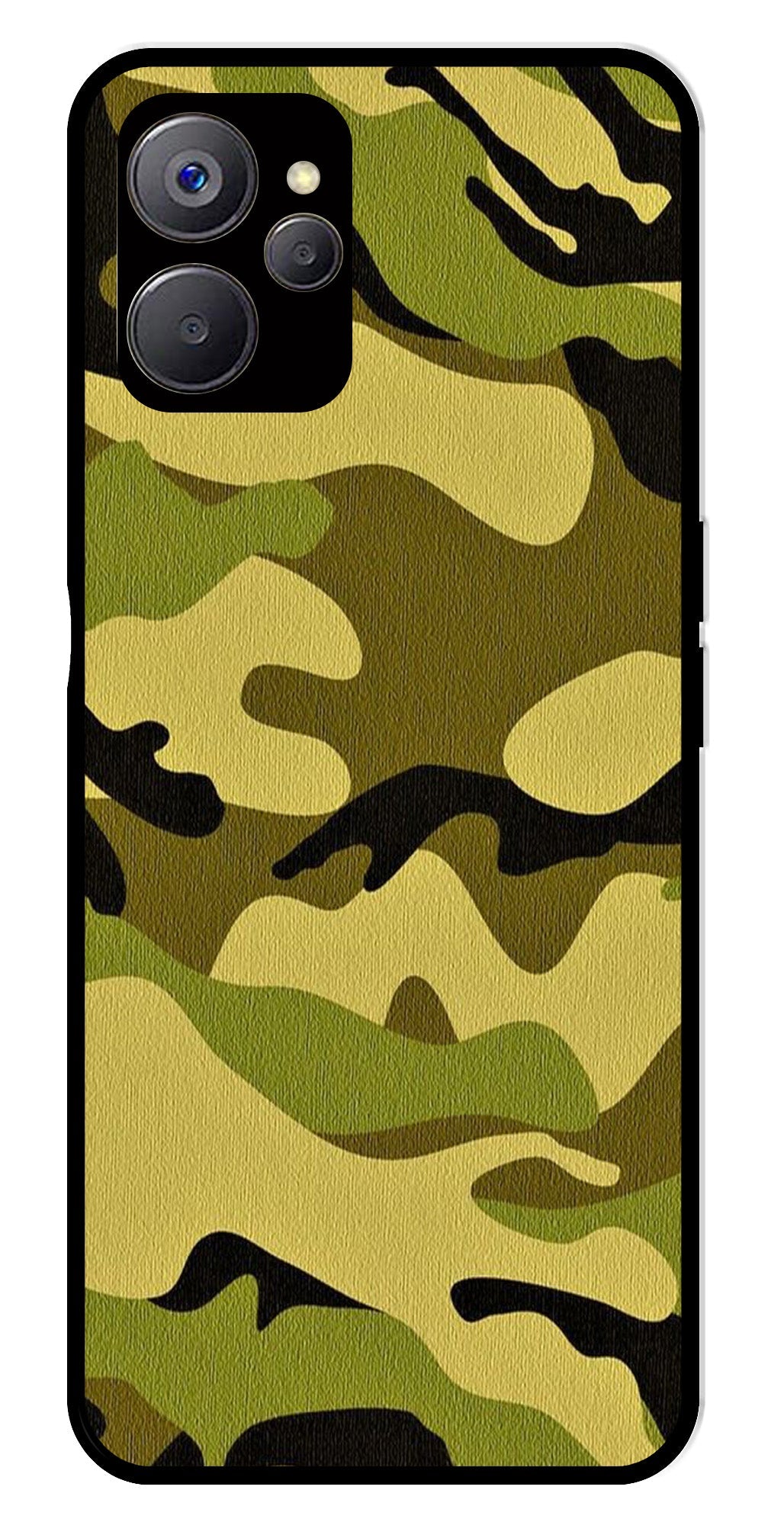 Army Pattern Metal Mobile Case for Realme 9i 5G   (Design No -35)