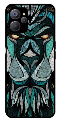Lion Pattern Metal Mobile Case for Realme 9i 5G