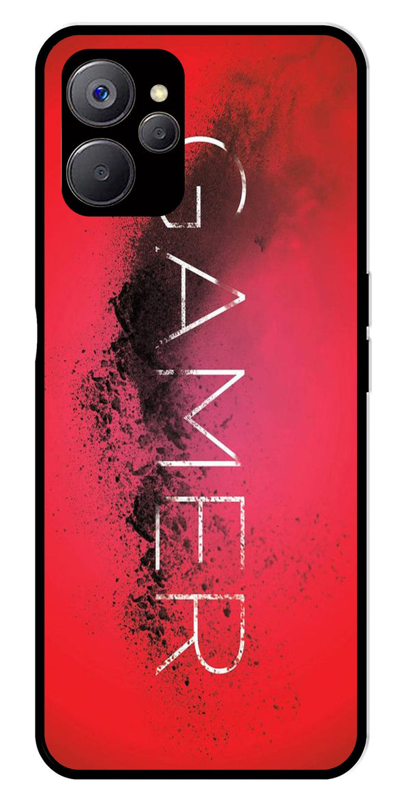Gamer Pattern Metal Mobile Case for Realme 9i 5G   (Design No -41)
