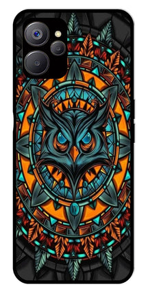 Owl Pattern Metal Mobile Case for Realme 9i 5G