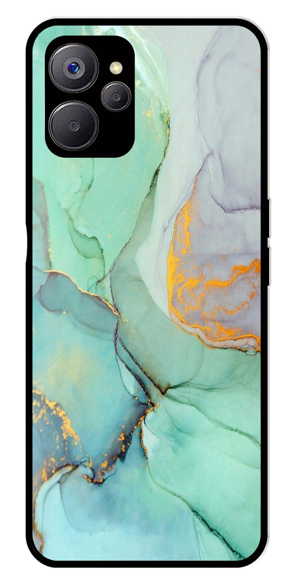 Marble Design Metal Mobile Case for Realme 9i 5G   (Design No -46)
