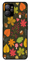 Leaves Design Metal Mobile Case for Realme 9i 5G   (Design No -51)
