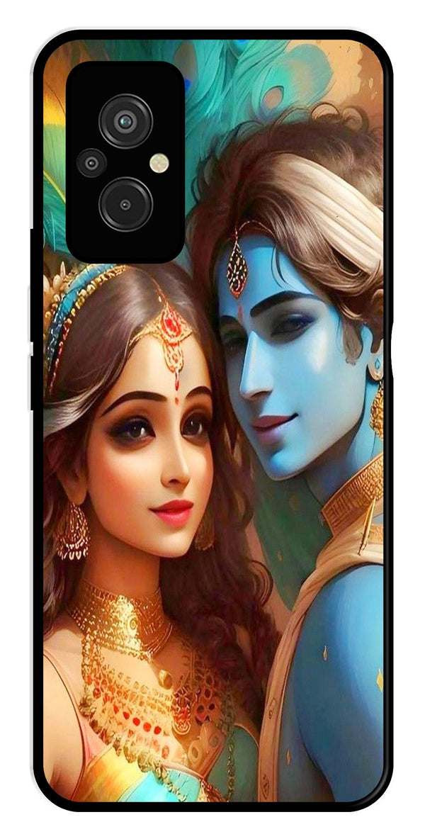 Lord Radha Krishna Metal Mobile Case for Redmi 11 Prime   (Design No -01)