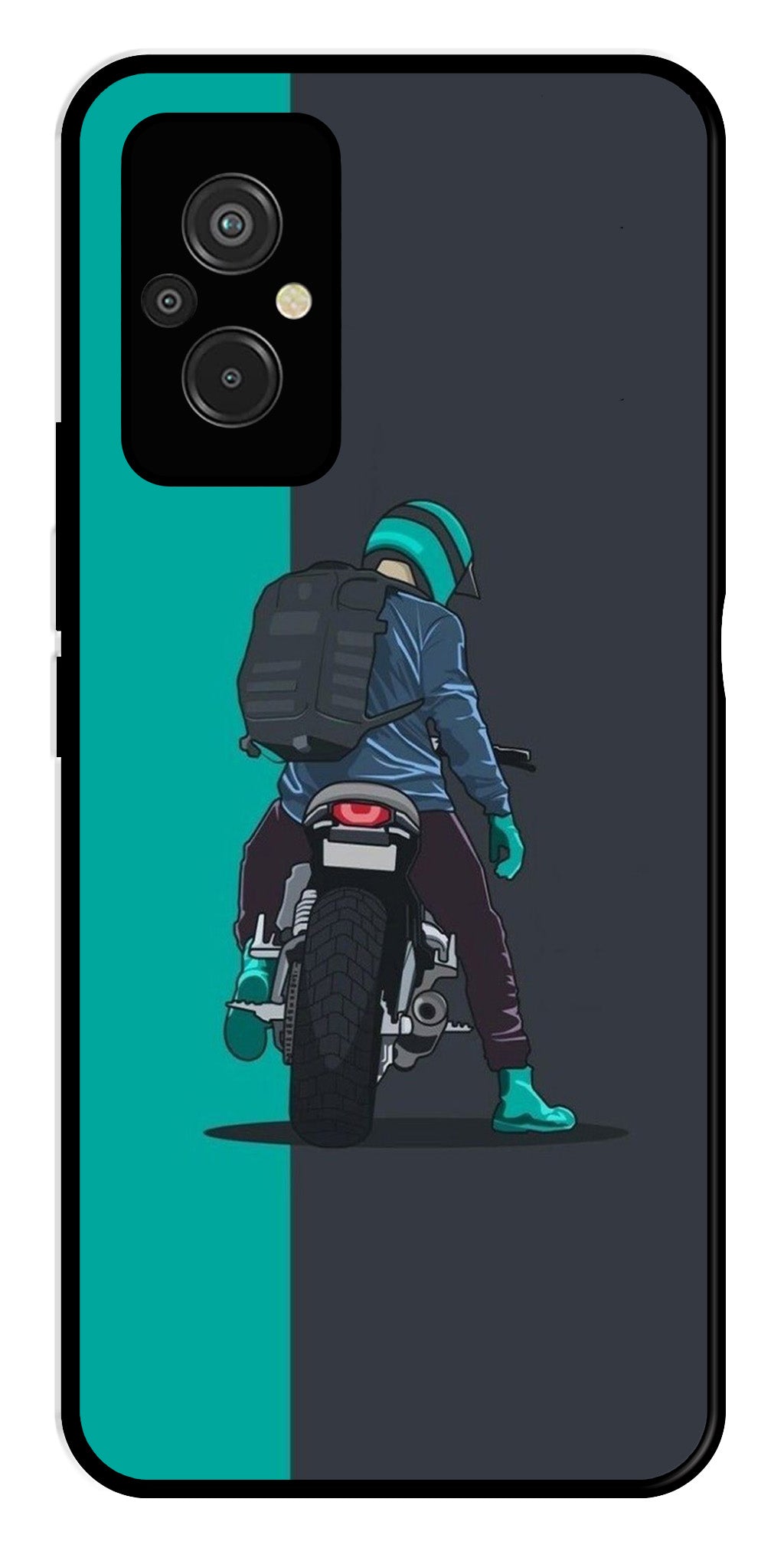 Bike Lover Metal Mobile Case for Redmi 11 Prime   (Design No -05)
