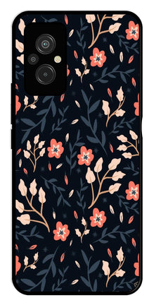 Floral Pattern Metal Mobile Case for Redmi 11 Prime