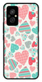 Hearts Pattern Metal Mobile Case for Redmi 11 Prime   (Design No -22)