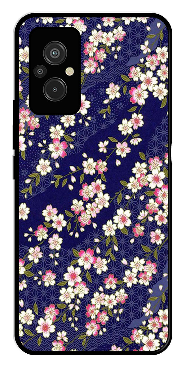 Flower Design Metal Mobile Case for Redmi 11 Prime   (Design No -25)