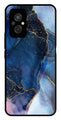 Blue Marble Metal Mobile Case for Redmi 11 Prime   (Design No -34)