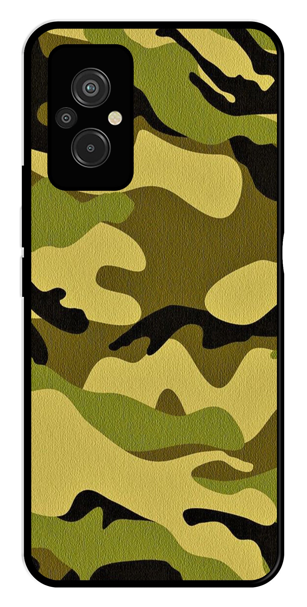 Army Pattern Metal Mobile Case for Redmi 11 Prime   (Design No -35)