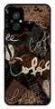 Coffee Pattern Metal Mobile Case for Redmi 11 Prime   (Design No -37)