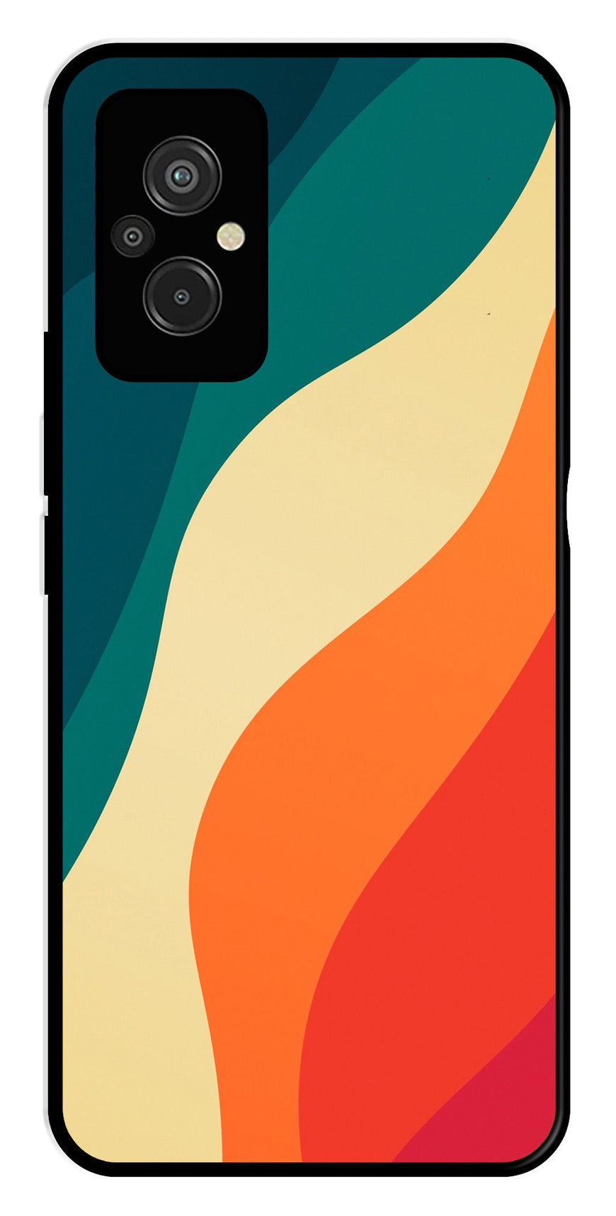 Muted Rainbow Metal Mobile Case for Redmi 11 Prime   (Design No -39)
