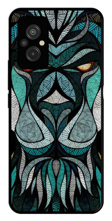 Lion Pattern Metal Mobile Case for Redmi 11 Prime