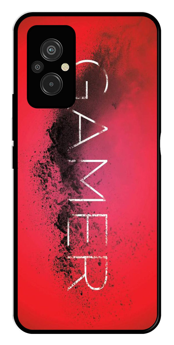 Gamer Pattern Metal Mobile Case for Redmi 11 Prime   (Design No -41)