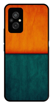 Orange Green Pattern Metal Mobile Case for Redmi 11 Prime