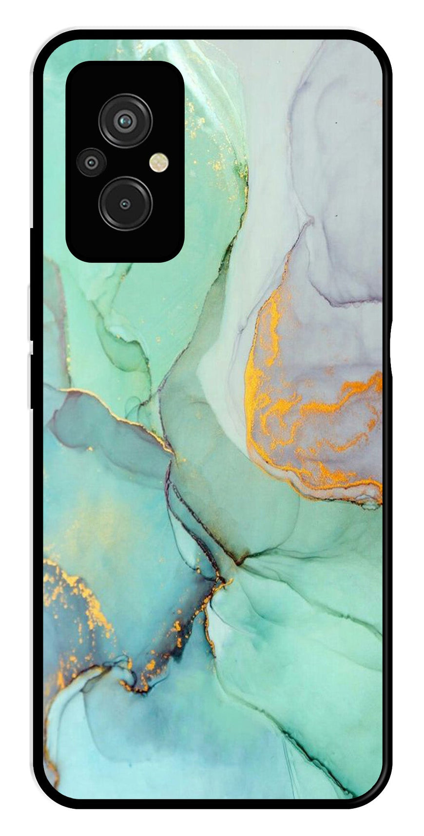 Marble Design Metal Mobile Case for Redmi 11 Prime   (Design No -46)