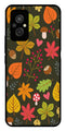 Leaves Design Metal Mobile Case for Redmi 11 Prime   (Design No -51)
