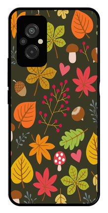 Leaves Design Metal Mobile Case for Redmi 11 Prime