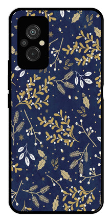 Floral Pattern  Metal Mobile Case for Redmi 11 Prime