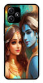 Lord Radha Krishna Metal Mobile Case for Redmi 12 5G   (Design No -01)