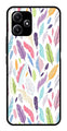 Colorful Feathers Metal Mobile Case for Poco M6 Pro 5G   (Design No -06)
