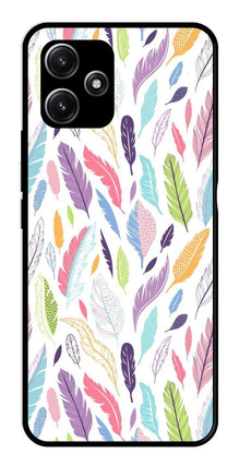 Colorful Feathers Metal Mobile Case for Redmi 12 5G