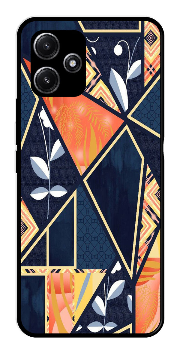 Marble Design Metal Mobile Case for Poco M6 Pro 5G   (Design No -07)