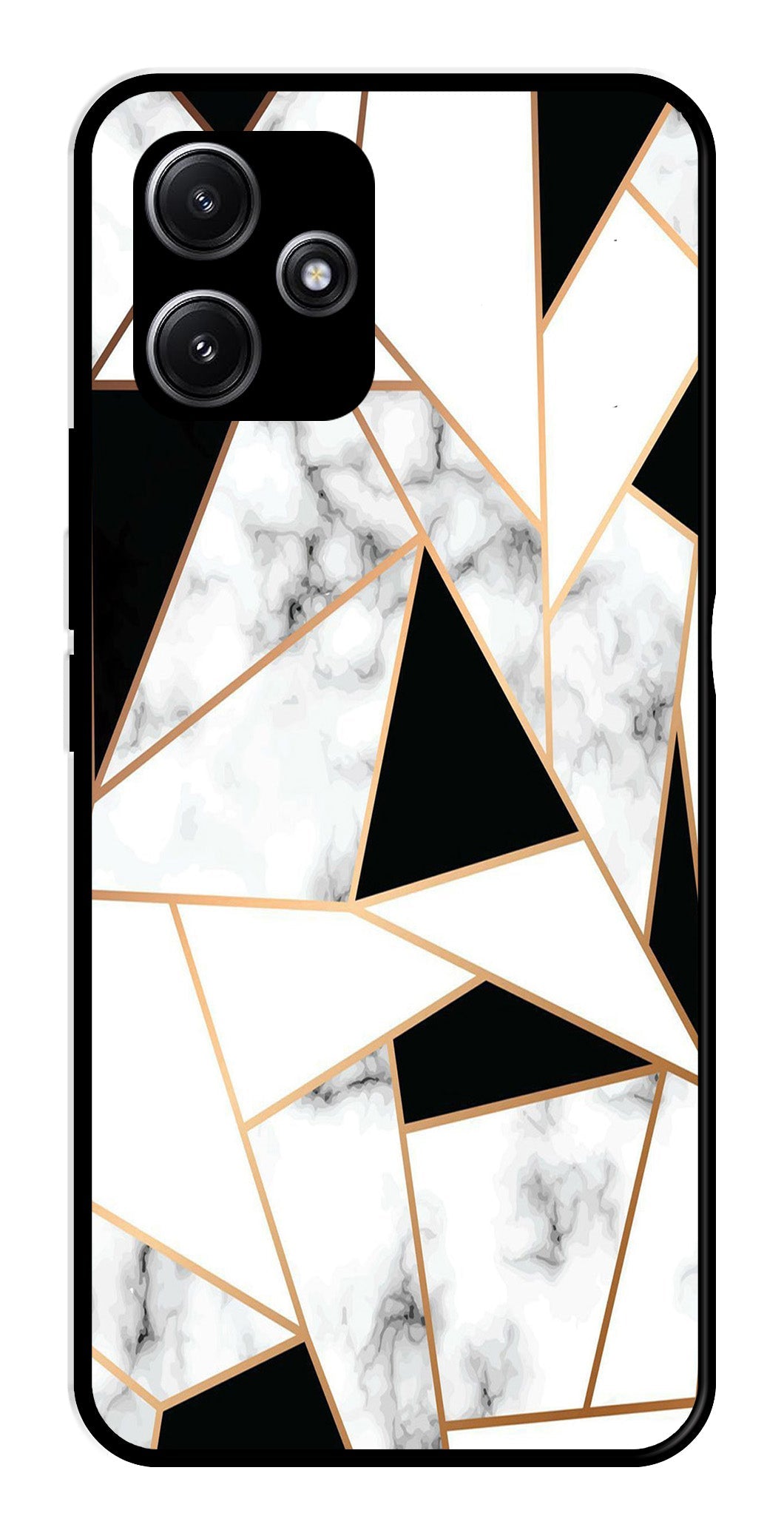 Marble Design2 Metal Mobile Case for Redmi 12 5G   (Design No -08)