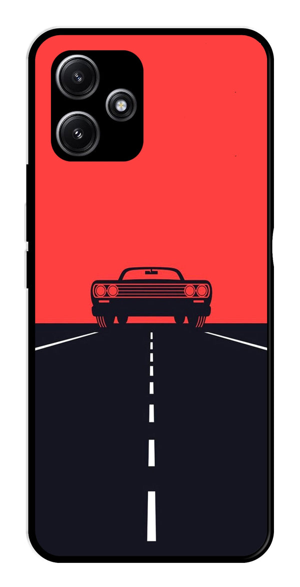 Car Lover Metal Mobile Case for Redmi 12 5G   (Design No -21)