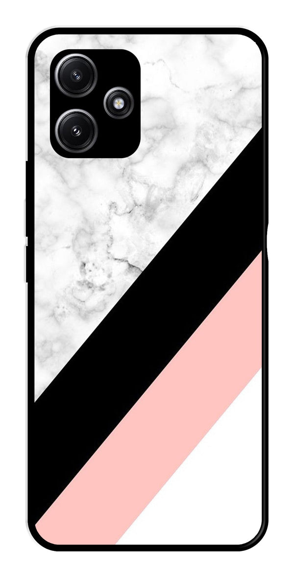 Marble Design Metal Mobile Case for Redmi 12 5G   (Design No -24)