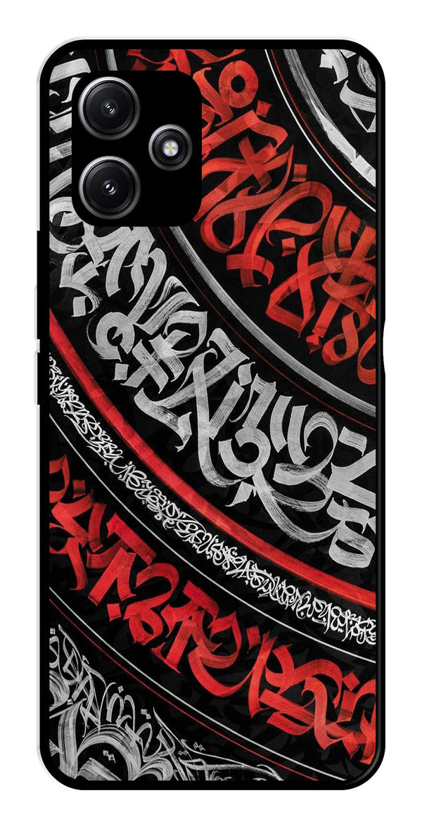 Qalander Art Metal Mobile Case for Redmi 12 5G   (Design No -49)