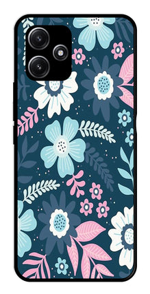 Flower Leaves Design Metal Mobile Case for Redmi 12 5G