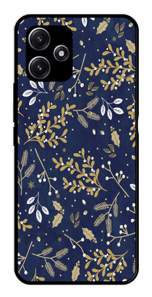 Floral Pattern  Metal Mobile Case for Redmi 12 5G