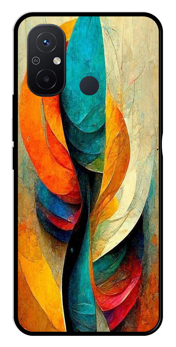 Modern Art Metal Mobile Case for Redmi 12C   (Design No -11)