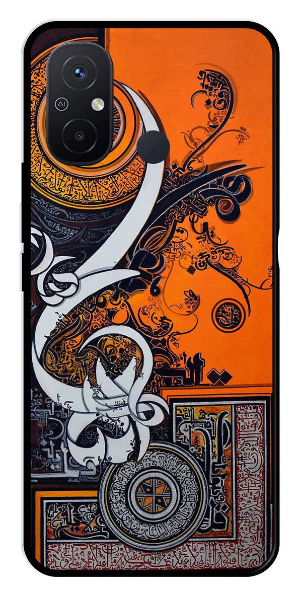 Qalander Art Metal Mobile Case for Redmi 12C   (Design No -16)