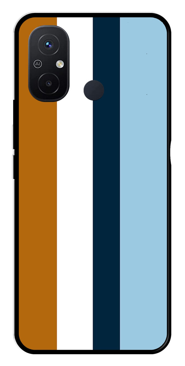 MultiColor Pattern Metal Mobile Case for Redmi 12C   (Design No -17)