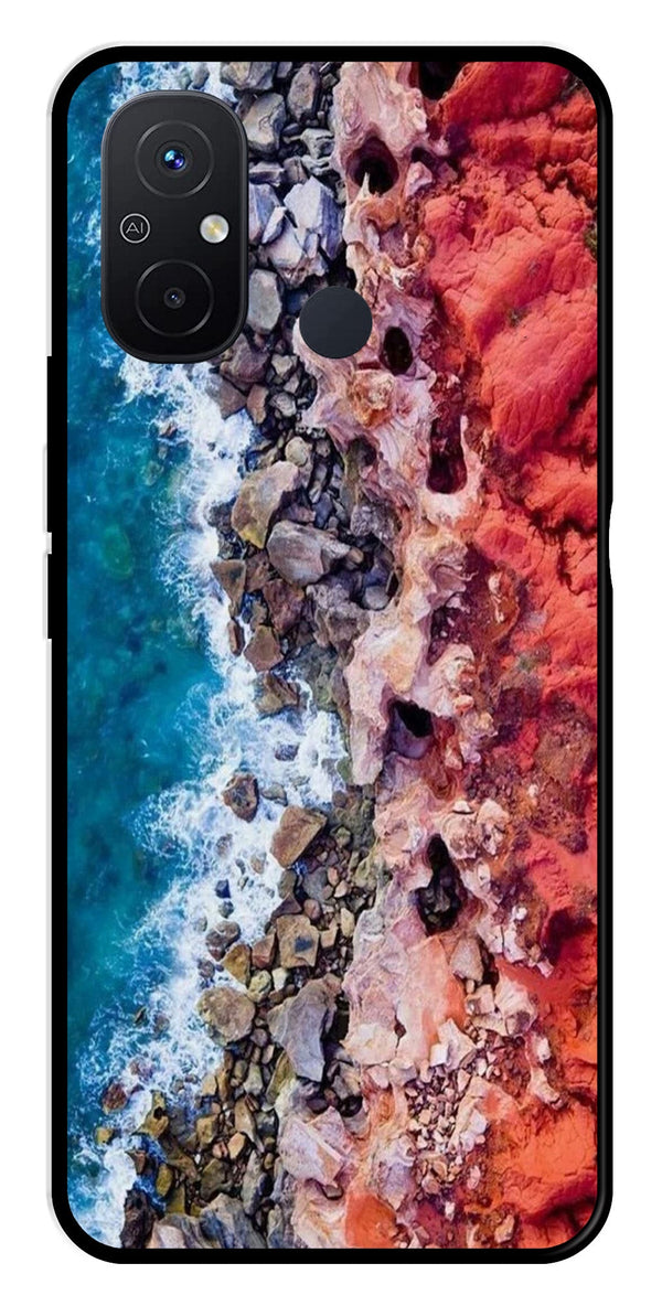 Sea Shore Metal Mobile Case for Redmi 12C   (Design No -18)