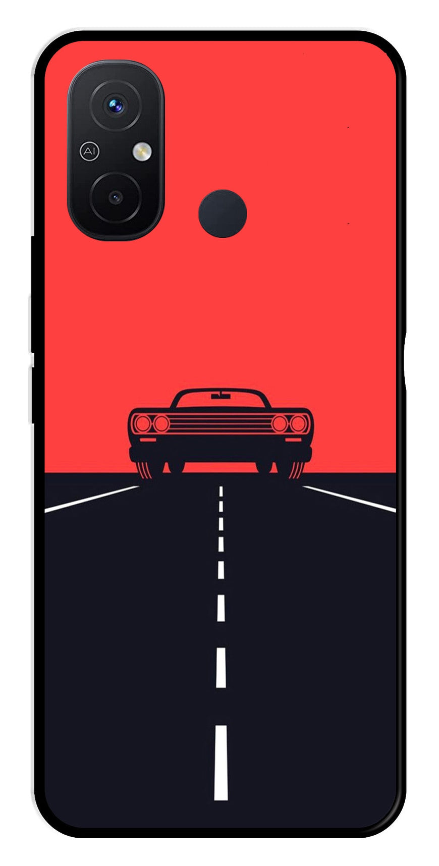 Car Lover Metal Mobile Case for Redmi 12C   (Design No -21)