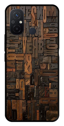 Alphabets Metal Mobile Case for Redmi 12C
