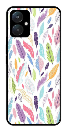 Colorful Feathers Metal Mobile Case for Poco C65