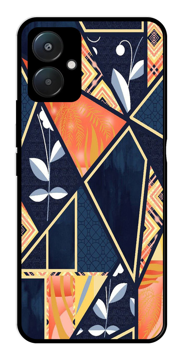 Marble Design Metal Mobile Case for Poco C65   (Design No -07)