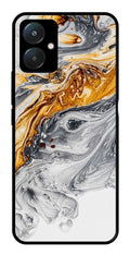 Marble Pattern Metal Mobile Case for Redmi 13C 4G   (Design No -36)